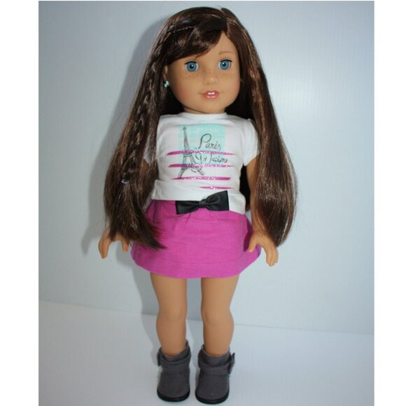 American Girl GOTY 2015 Grace Thomas 18" Doll with Pierced Ears & Bow Earrings